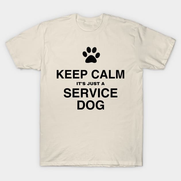 Keep calm it's a service dog T-Shirt by FlirtyTheMiniServiceHorse